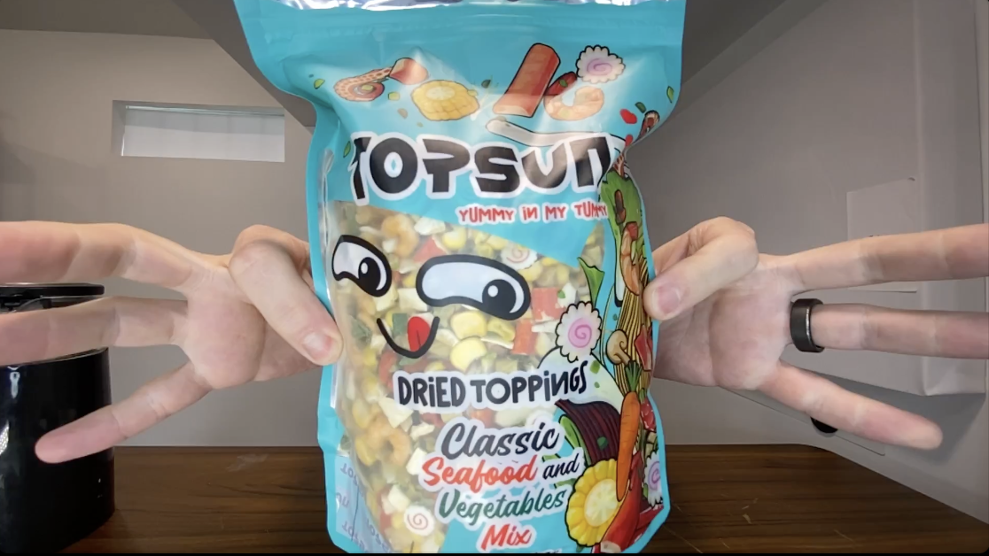 TASTE TEST Top Sun Dried Ramen Noodle Seafood & Vegetable Mix