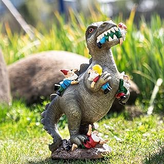 SOWSUN Dinosaur Garden Gnome Statue