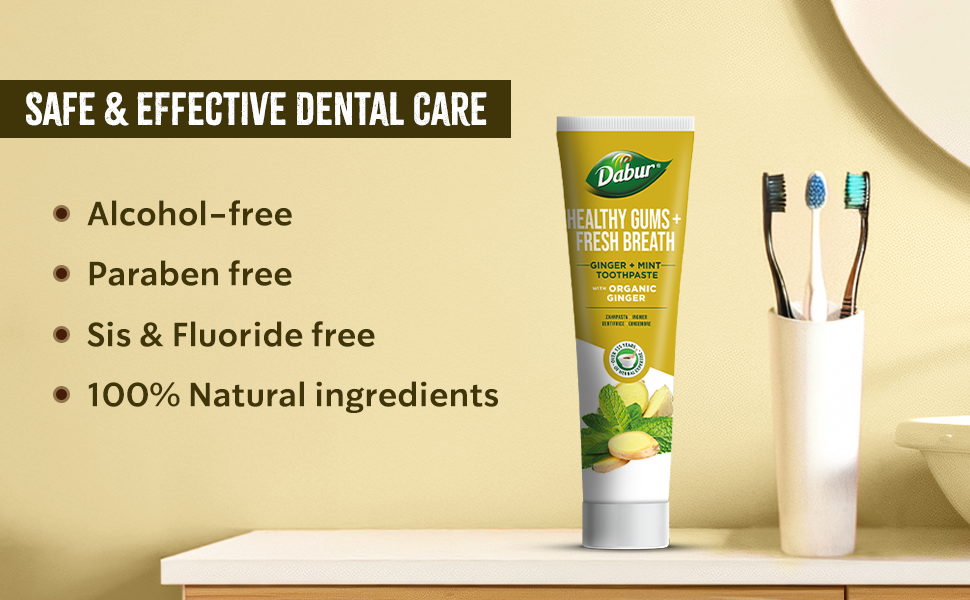 Dabur Organic Ginger & Mint Toothpaste | 100 ml