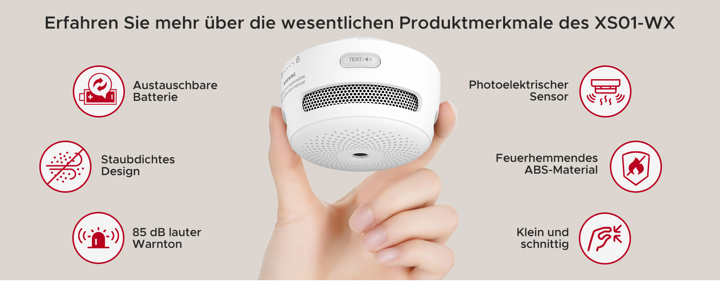 Erfahren Sie mehr über die wesentlichen Produktmerkmale des XS01-WX