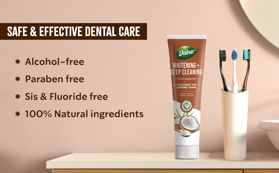Organic Coconut Oil - Baking Soda Toothpaste