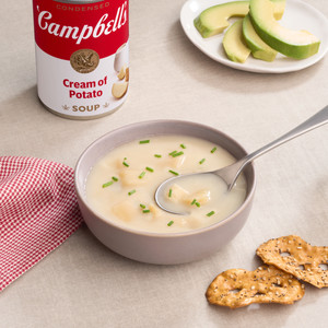 Campbell's condensed soup, condensed soup, canned soup, cream of mushroom soup, cooking soup