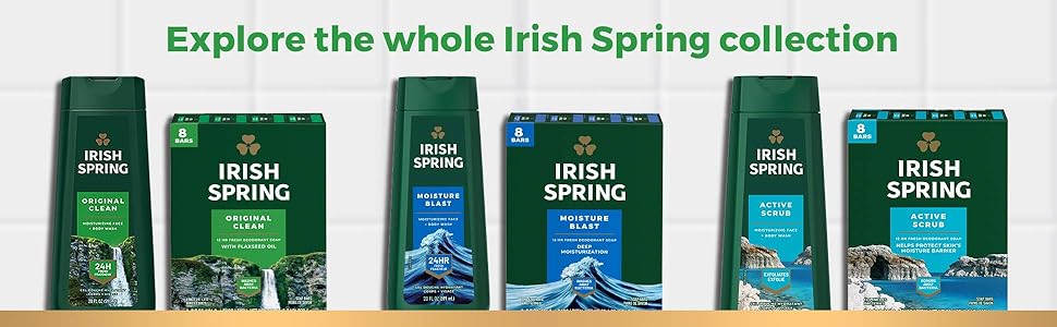 irish spring body wash, irish spring bar soap, men's body wash, men's bar soap