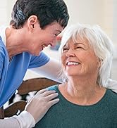 woman wearing exam gloves