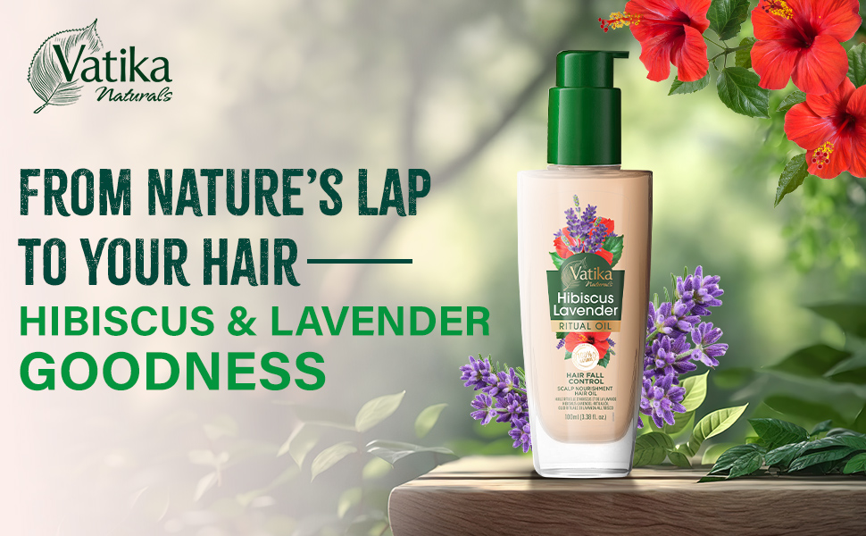 Vatika Naturals Ritual Hibiscus Lavender Hair Oil 
