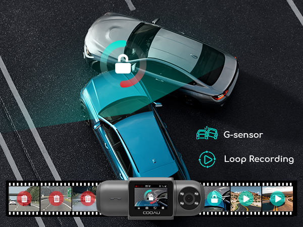 dash cam loop recording g sensor D30S