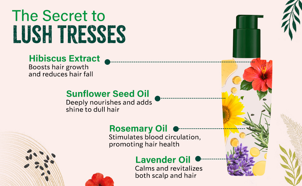 Vatika Naturals Ritual Hibiscus Lavender Hair Oil 
