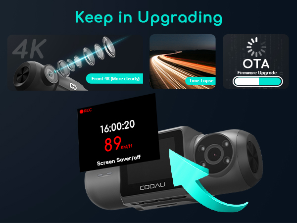 dash cam front and inside