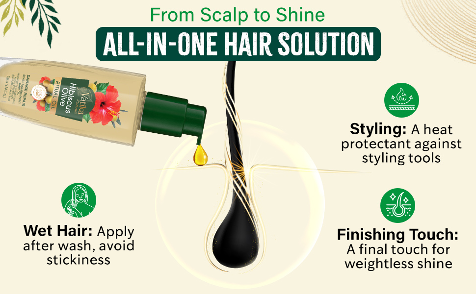 Vatika Naturals Ritual Hibiscus Olive Hair Oil