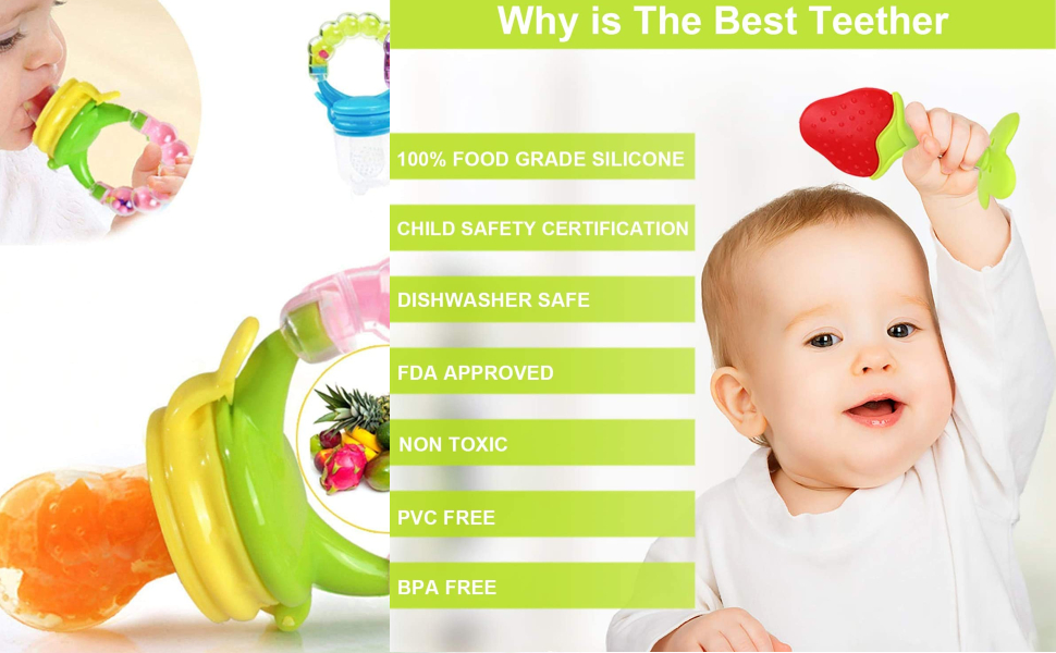 Silicone Fruit Teether and Food Nibbler for Baby