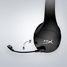 Swivel-to-mute noise-cancelling mic